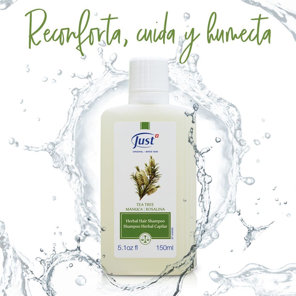 Shampoo Herbal de Tea Tree, Manuca y Rosalina 150 ml.